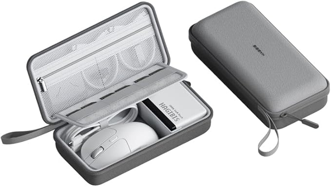 Hagibis Electronics Organizer Travel Case Cable Organizer Bag Pouch Portable Waterproof Carry Case for Cable, Charger,Power Bank, SD Card, Mouse, USB Flash Disk (DPB02 Grey)