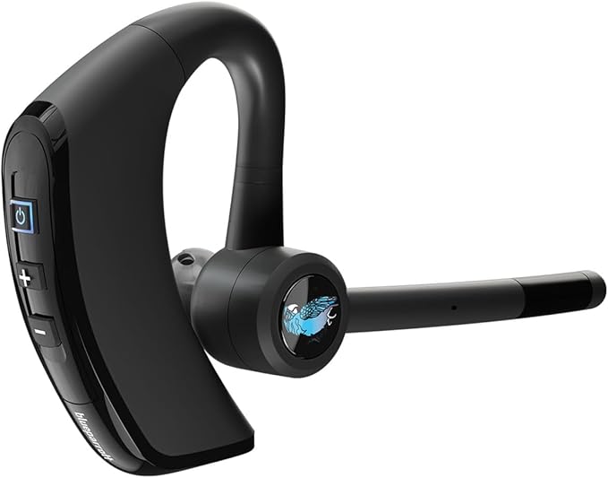 BlueParrott M300-XT SE Mono Bluetooth Wireless Headphones 80% Noise Canceling Earpiece Headset for Mobile Workers & Delivery Drivers, Compact Design with IP54-Rated Protection, 14 hrs Talk Time, Black