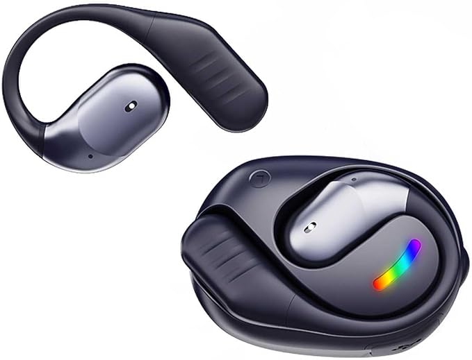 Sports Open Earbuds With Over ear Hooks and Neck Sling,Open Ear-hook headphones Wireless Bluetooth 5.4,HiFi Sound Clear Calling,waterproof,Around the ear headset fit for Workout running exercise Gym