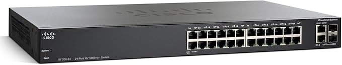 Cisco Small Business Smart SF200-24FP - Switch - 24 Ports - Managed - Desktop, Rack-Mountable (SF200-24FP-NA)