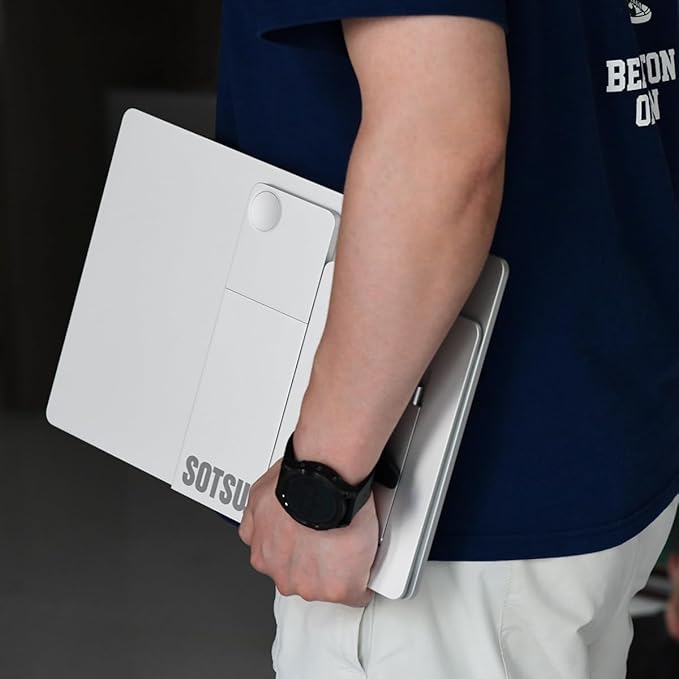 SOTSU FlipAction Elite 16" Portable Monitor | 4K | Super Compact | Pivot Rotate | 3840x2400 DCI P3 | 60Hz | 450 Nits | Full Metal CNC | Perfect Match for Mac and Windows (Silver)