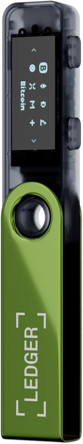 Ledger Nano S Plus (Oxidate Green) : The Perfect Entry-Level Hardware Wallet to securely Manage All Your Crypto and NFTs (for Desktop or Android only)