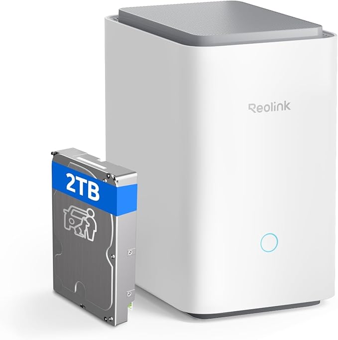 REOLINK Home Hub Pro, Centralized Control for up to 24 REOLINK Security Cameras, up to 16TB HDD Storage, 2TB HDD Included, AES-128 Encryption, 16MP Streaming, Wi-Fi 6, 120dB Siren. No Monthly Fees