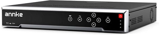 ANNKE 32CH AI NVR Recorder, H.265+ 12MP PoE Network Video Recorder, Facial Recognition, AI Motion Detection, Support 32x 12/8/5/4MP IP Cam, 16 Port Expandable NVR, 4 SATA Support 40TB, NO HDD Included
