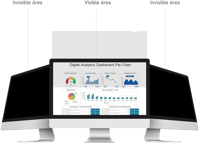 32 Inch - 16:9 Aspect Ratio - Computer Privacy Screen Filter for Widescreen monitor - Anti-Glare - Anti-Scratch Protector Film - Please measure carefully