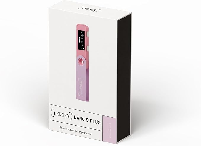 Ledger Nano S Plus (Pastel Pink): The Perfect Entry-Level Hardware Wallet to securely Manage All Your Crypto and NFTs. (Not Compatible with iOS)