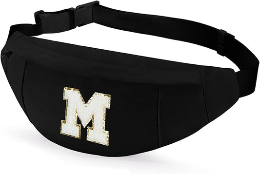 MAXTOP Large Crossbody Fanny Pack with 4-Zipper Pockets,Gifts for Enjoy Sports Festival Workout Traveling Running Casual Hands-Free Wallets Waist Pack Phone Bag Carrying All Phones