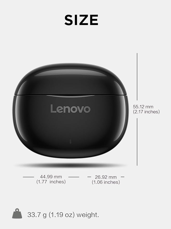 Lenovo E310 True Wireless Stereo Earbuds Bluetooth 5.3 ENC Noise-Cancelling Ear Buds with 13mm Speaker Type-C Charging 20h Battery Life for Music Calls Comfortable Fit Wireless Earbuds - Black