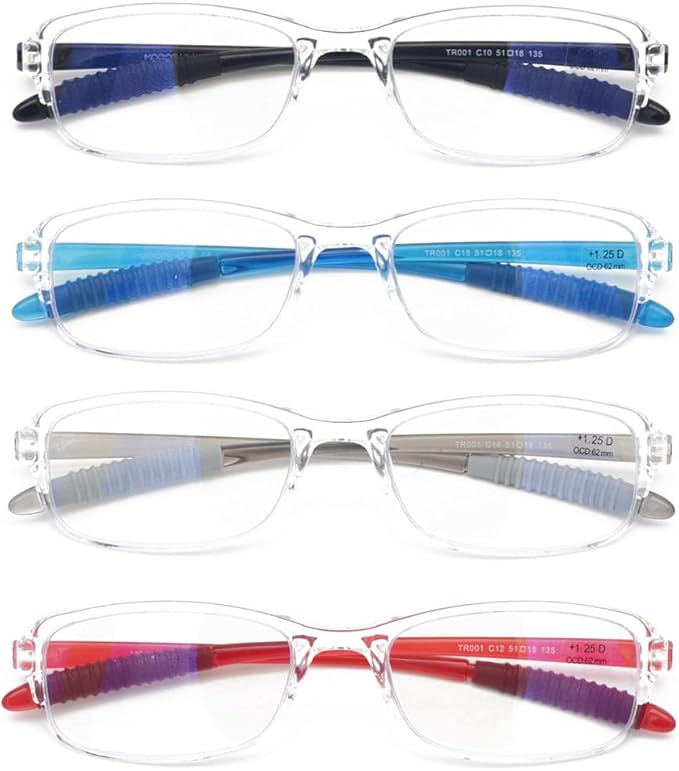 Computer Blue Light Blocking Reading Glasses(Flexible and Lightweight) UV Protection Readers Anti Eyestrain for Women Men (Clear, 3.00)