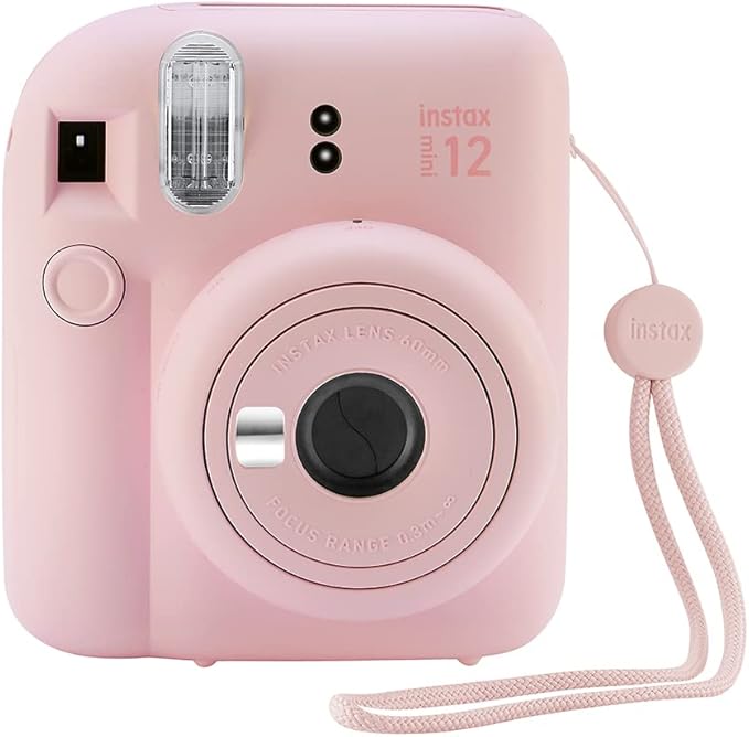 Fujifilm Instax Mini 12 Instant Camera + 60 Photo Prints + Quality Photo Value Bundle, Case, Decoration Stickers, Frames, Photo Album, (Blossom Pink)