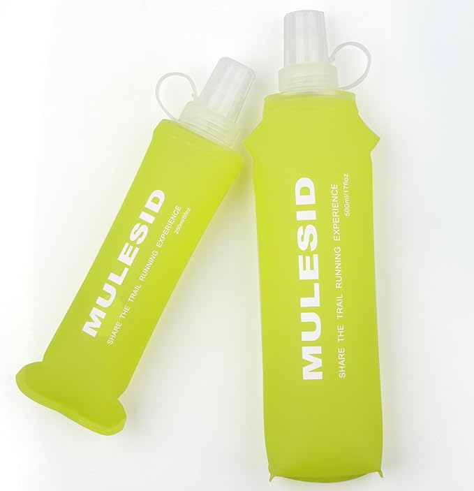 Soft Flask Running Bottles Collapsible Water Bottle Foldable for Traveling Running Vest Collapse Hydration TPU 250ml for Runner(250ml/8.45oz - Pack of 2)