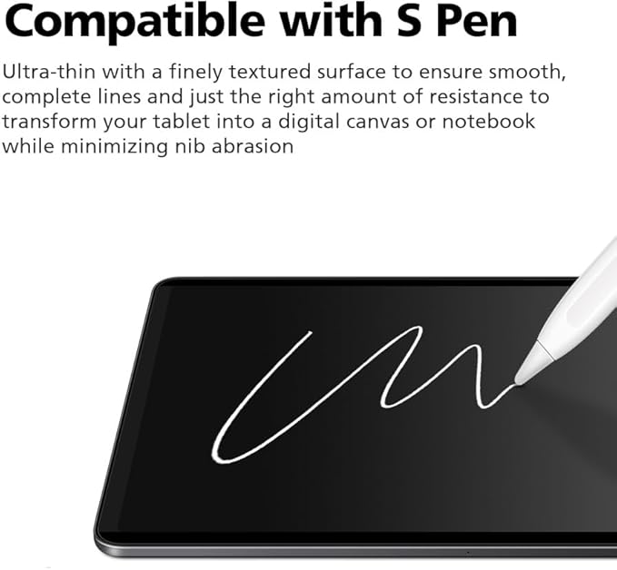 [2 Pack] Paperfeel Screen Protector For Samsung Galaxy Tab S9 / Tab S8 / Tab S7 11 Inch, Anti-Glare Matte PET Film for Drawing and Writing Like on Paper, High Touch Sensitivity, Easy Installation