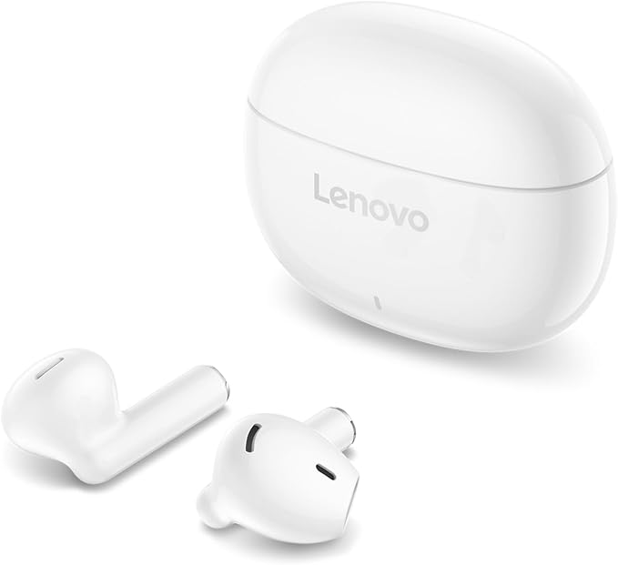 Lenovo E310 True Wireless Stereo Earbuds Bluetooth 5.3 ENC Noise-Cancelling with 13mm Speaker Type-C Charging 20h Battery Life for Music Calls Comfortable Fit Wireless - White