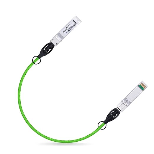 ipolex Colored 10G SFP+ Twinax Cable, Direct Attach Copper(DAC) Passive Cable, 0.3m (0.98ft) in Green, for Cisco SFP-H10GB-CU0.3M, Meraki, Ubiquiti, Mikrotik, Intel, Fortinet, Netgear, D-Link,and More