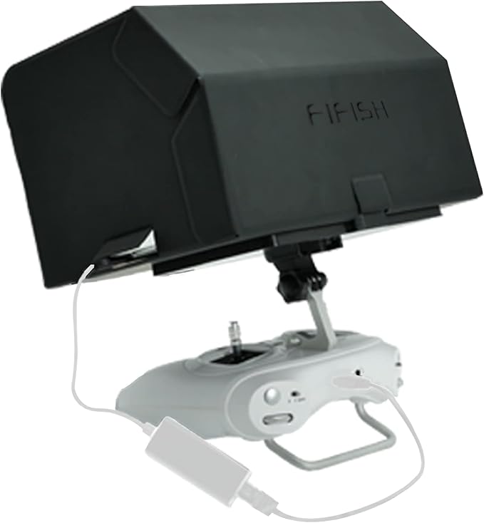 FIFISH Sunhood, 2 in 1 Adjustable iPad Holder, Connected to Remote Controller, Wide Clamping Range, Comfortable Viewing Angle