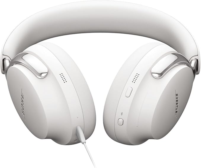 Bose New QuietComfort Ultra Bluetooth Headphones (2nd Gen), Wireless Headphones with Spatial Audio, Over Ear Noise Cancelling with Mic, Up to 30 Hours of Play time, White Smoke