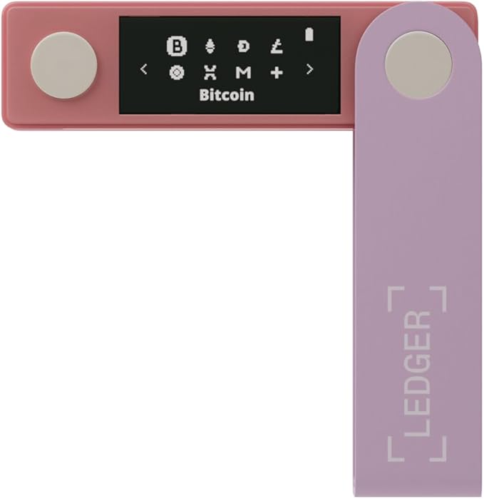 Ledger Nano X - Secure and manage your crypto & NFTs on-the-go with our Bluetooth-enabled hardware wallet (Pastel Pink)