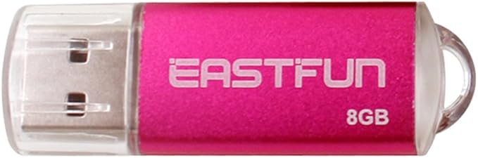 EASTFUN 5Pcs 8GB USB Flash Drive USB 2.0 Flash Memory Stick Thumb Stick Pen(Five Mixed Colors: Blue Purple Rose Green Gold)