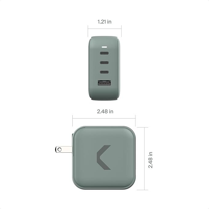 Clemm Core 100W GaN USB-C Charger, 4-Port Fast Charging Adapter with PPS, 3 USB-C & 1 USB-A for MacBook Pro, iPhone 16/15/14/13/12/11/X, iPad, Samsung Galaxy S24/S23 & More