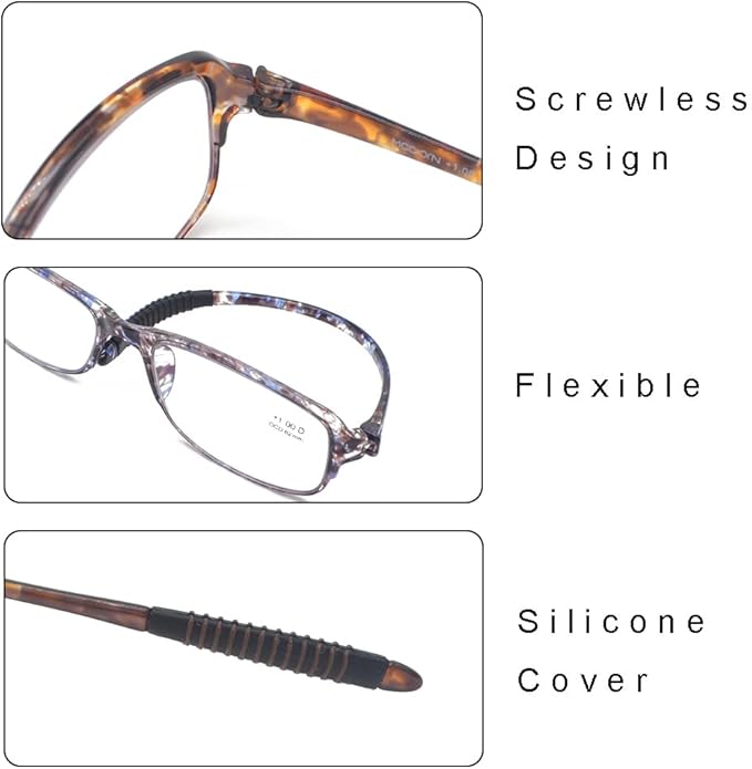 Computer Blue Light Blocking Reading Glasses(Flexible and Lightweight) UV Protection Readers Anti Eyestrain for Women Men (4 Tortoise, 3.5, multiplier_x)