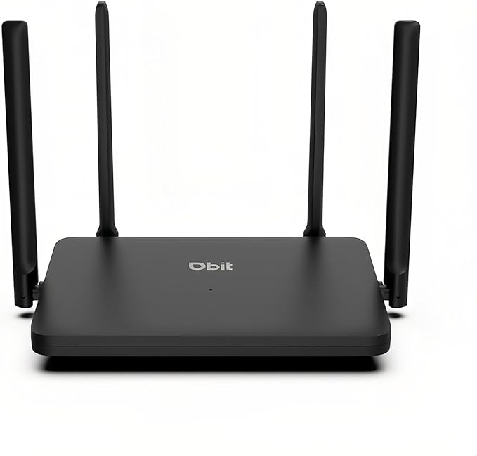DBIT AX1800 WiFi 6 Router Dual Band Wireless Internet Router, Wireless Speed (Up to 1.8 Gbps) with 4 x Gigabit Ethernet Ports, MU-MIMO, OFDMA, WPA3, IPV6, EasyMesh, Guest WiFi, Parental Controls