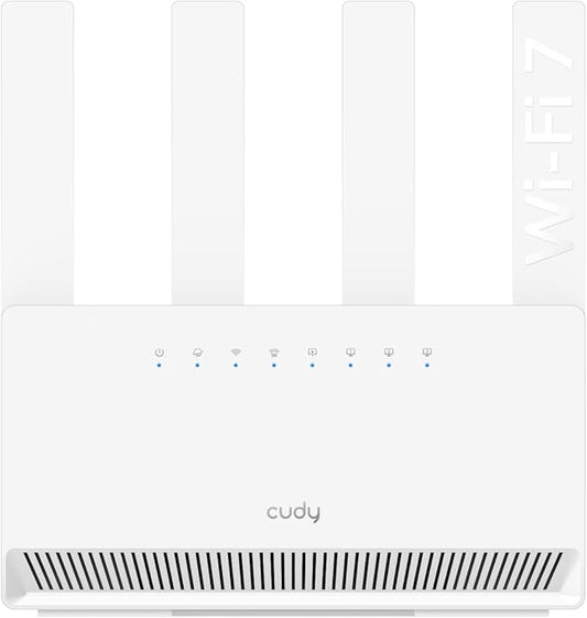 Cudy Dual Band BE3600 Wi-Fi 7 Router WR3600E 4 Gigabit Ports, 2.0 GHz Quad Core, 4 Antennas VPN Clients & Server, Cudy APP, Cloud Control