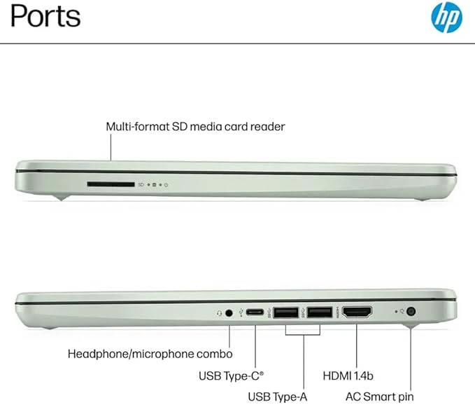HP Ultrabook, Intel CPU, 32GB RAM, 1.6TB Storage (128GB OnBoard w/ 512GB Portable Drive + 1TB OneDrive), Up to 12 hrs Battery Life, Windows 11 Pro, Willow Green, w/WOWPC 3-in-1 Bundle