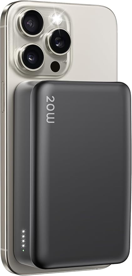 Magnetic Power Bank 20000mAh Wireless Portable Charger PD 20W USB C Fast Charging,for MagSafe Battery Pack Compatible with iPhone 17 Air/16/15/14/13/12 Pro Max/Pro/Plus/Mini