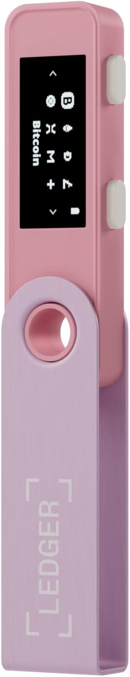 Ledger Nano S Plus (Pastel Pink): The Perfect Entry-Level Hardware Wallet to securely Manage All Your Crypto and NFTs. (Not Compatible with iOS)