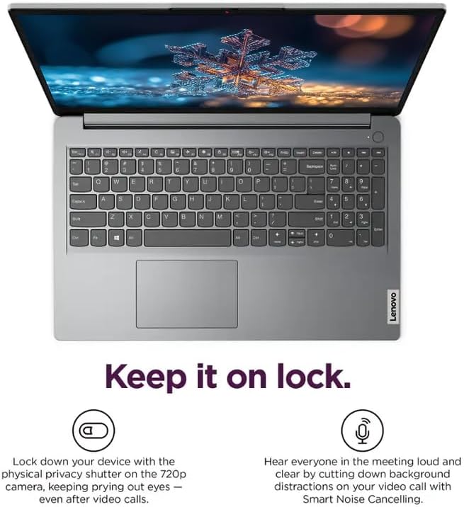 Lenovo IdeaPad 15.6" Laptop, 12GB RAM 640GB Storage (256GB SSD+128GB eMMC+256GB Docking Station), Windows 11 Pro & 1-Year Microsoft Office 365 Included, Intel Celeron N4500, PLUSERA Earphones, Gray