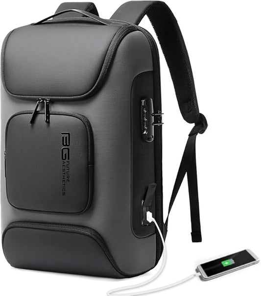 BANGE Business Laptop Backpack Fit for 15.6 INCH,Travel Backpack with USB Charging Port,Men Travel Backpack with Water Bottle Holder for Men and Women…