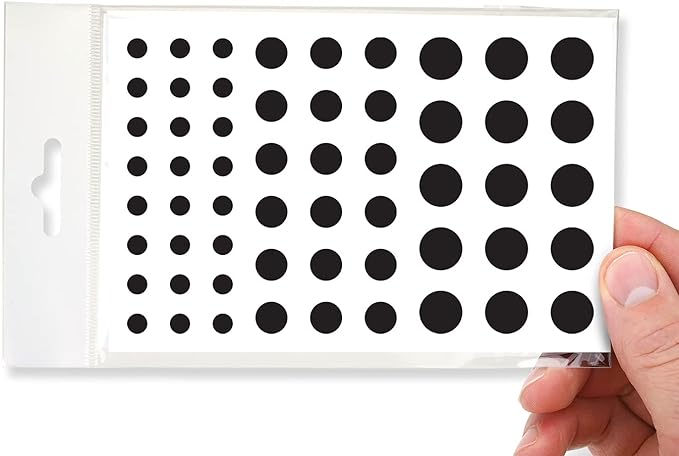 Stackable Webcam/Camera Vinyl Covers | 57 Low-Tack Restickable Webcam Sticker | 3-Sizes | Black 57-Pack (Muted Matte)