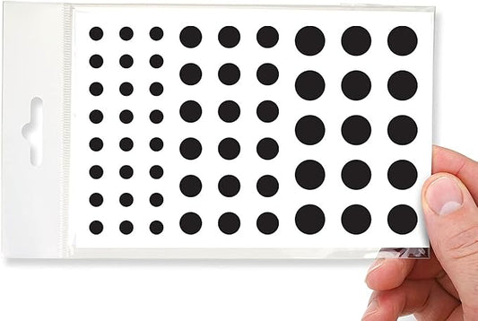 BLOCKED Stackable Webcam/Camera Vinyl Covers | 57 Low-Tack Restickable Webcam Sticker | 3-Sizes | Black 57-Pack (Muted Matte)