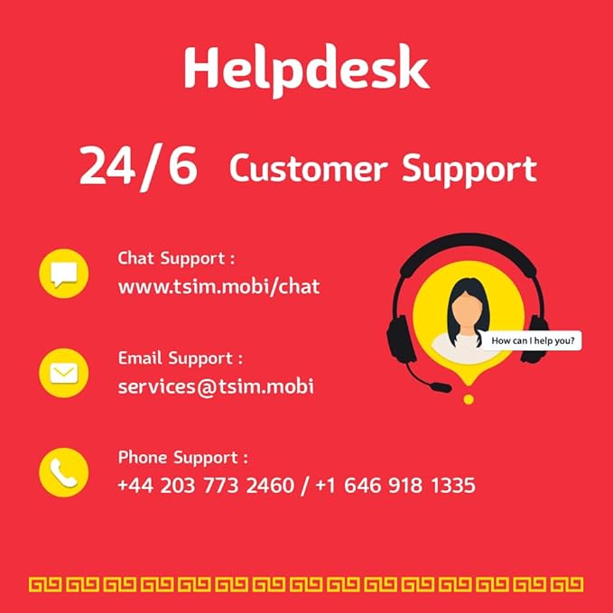 TSIM China SIM Card 30 Days | 1GB/Day 5G Speed | Auto Activating | Hotspot Sharing Allowed | Support Google, Facebook, Whats app and More. Data Only No Voice.