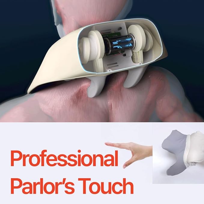 Portable Neck and Shoulder Massager - K-pop Idol's Choice - 4D Deep Kneading Pillow, Heat Control - Relieve Muscle Pain - Korean Home Body Care, Shitatsu Massage