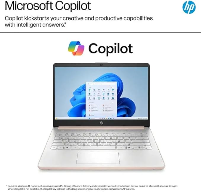 HP Ultrabook, Intel CPU, 16GB RAM, 1.6TB Storage (128GB OnBoard w/ 512GB Portable Drive + 1TB OneDrive), Up to 12 hrs Battery Life, Windows 11 Pro, Rose Gold, w/WOWPC 3-in-1 Bundle