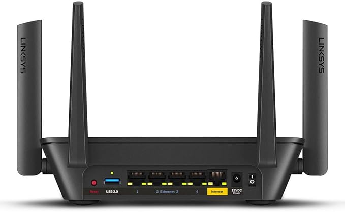 Linksys MR8300 Mesh Wi-Fi Router - Tri-Band speeds up to 2.2GHz, Wireless Mesh Router for Home AC2200, 716Mhz Quad-core Processor, 2,000 sq. ft Coverage (Renewed)
