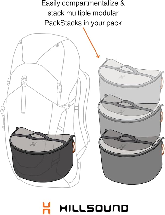 Hillsound PackStack Pro Storage Cubes, Waterproof Packing Cubes, Backpacking & Camping Space-Saving Modular Pack Organizers (Mint, SHORT Fits 60L+ Pack)