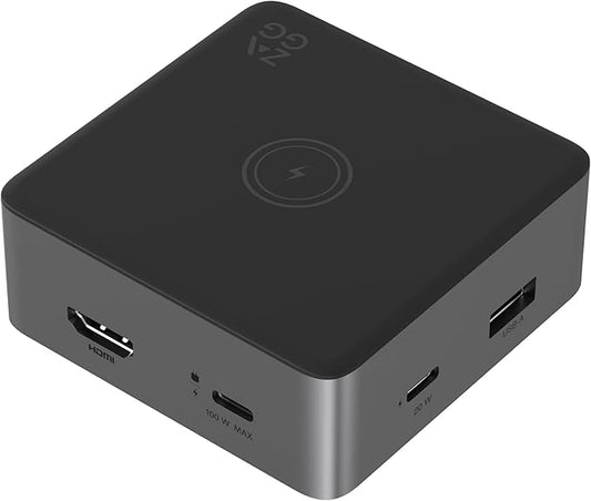 ZAGG 4-Port Hub with Wireless Charging - USB-C PD 100W, HDMI 4K, USB 10Gbps, High-Speed Charging & 4K Display, for Travel, Compatible w/Windows, macOS, iPadOS, ChromeOS, Android