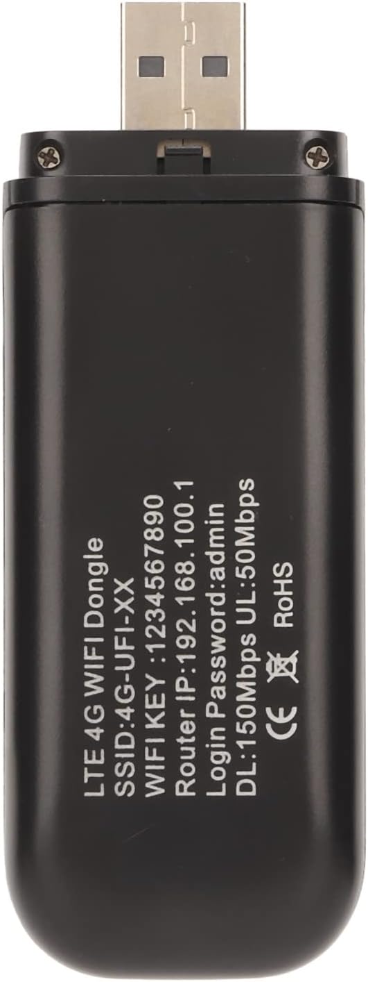 4G Router, 4G LTE USB Hotspot with SIM Card Slot, Up to 10 Users, Portable Mobile Network Hotspot USB Modem for Home, Travel