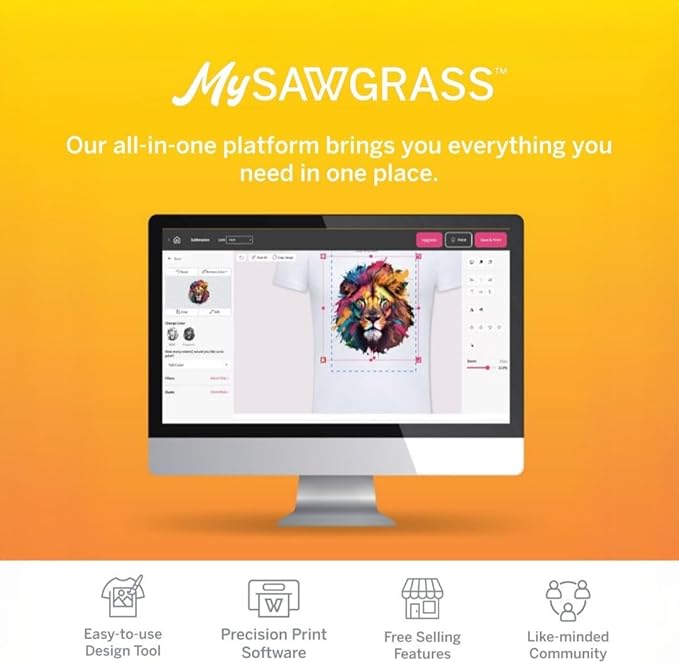 Sawgrass SG500 VersiFlex Printer Bundle, Innovative Inks & Light Heat Transfer Paper Bundle - Soft-Touch Infusible Ink, 8.5x11 Paper - Professional Results on Untreated Fabric and Wood