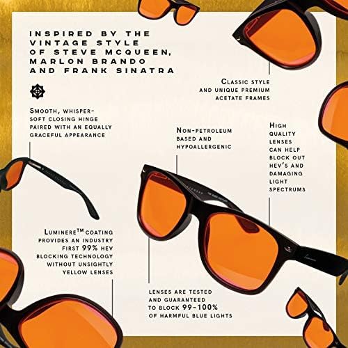 Luminere Blue Light Blocking Glasses – Anti Blue Light - Men & Women, Eye Strain Relief, Sleep & Gaming Glasses for Computer