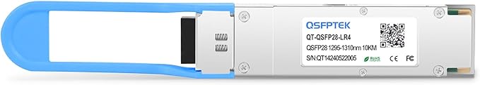 QSFPTEK 100G QSFP28 Transceiver, 100gb Ethernet LC Single-Mode 100GBASE-LR4 mini gbic Module for Cisco QSFP-100G-LR4-S (LWDM, 10km, with DDM)