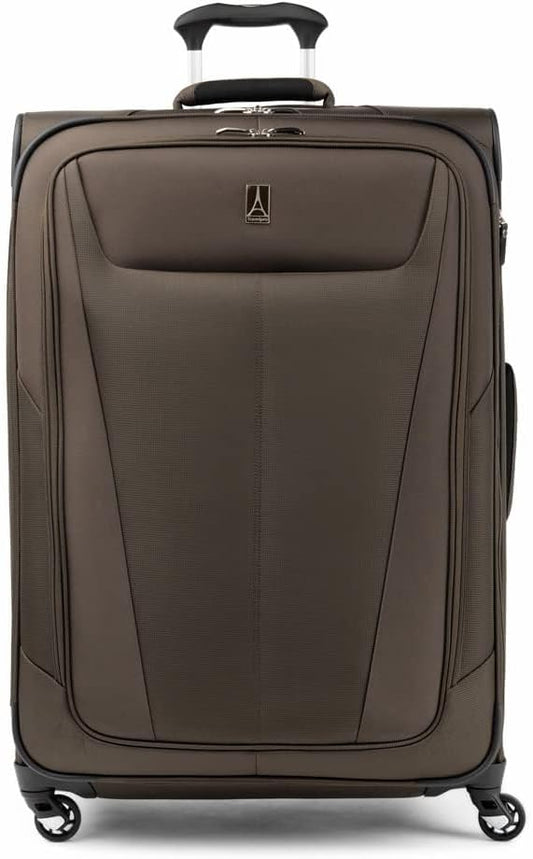 Travelpro Maxlite 5 Softside Expandable Checked Luggage with 4 Spinner Wheels, Lightweight Suitcase, Men and Women, Mocha, Checked Large 29-Inch