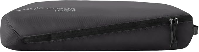 Eagle Creek Pack-It Isolate Cube - Lightweight Clothes Packing Cube for Maximizing Luggage Space - Angled Zippered Opening - Convenient Top Handle - Water-Resistant - Large - Black