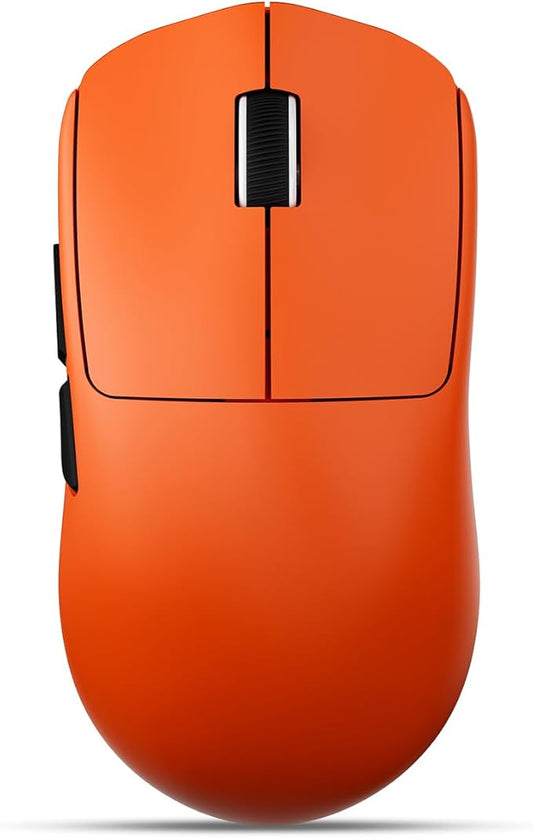 EWEADN X23Pro Wireless Gaming Mouse, 49g Lightweight Mouse, PAW3311 Sensor, 12000 DPI, 2.4G/BT5.0/USB-C Rechargeable Wireless Mouses with 6 Programmable Button, Grip tape, for Laptop/PC/Mac, Orange
