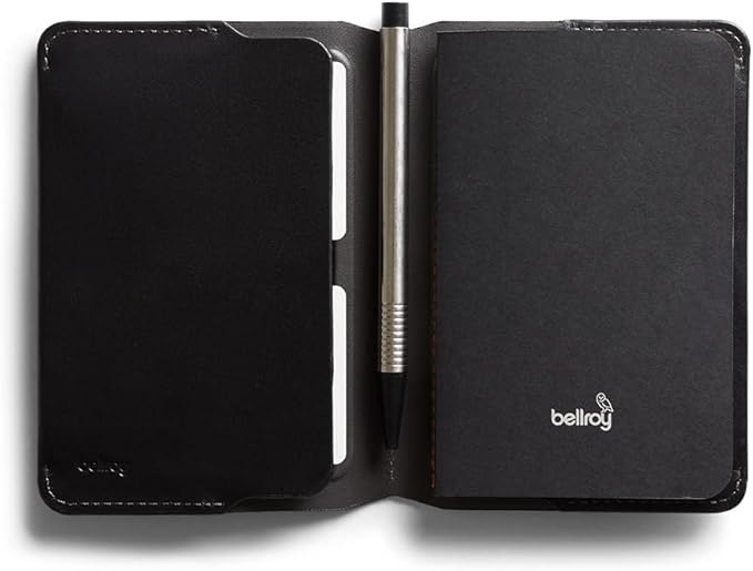 Bellroy Notebook Cover (Leather Folio for Notebook) - Black