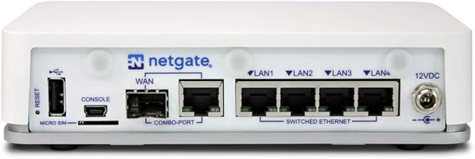 Netgate 2100 Base pfSense+ Security Gateway | Firewall, VPN, Router | Lifetime TAC Lite Support | 4X 1 GbE Ports | 1x 1 GbE Combo RJ45 or SFP (10.6 GB eMMC)