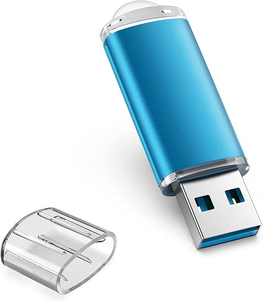 TOPESEL 128GB USB 3.0 Flash Drive, High Speed Thumb Drive USB Flash Drive USB Memory Stick for Data Storage (Blue)