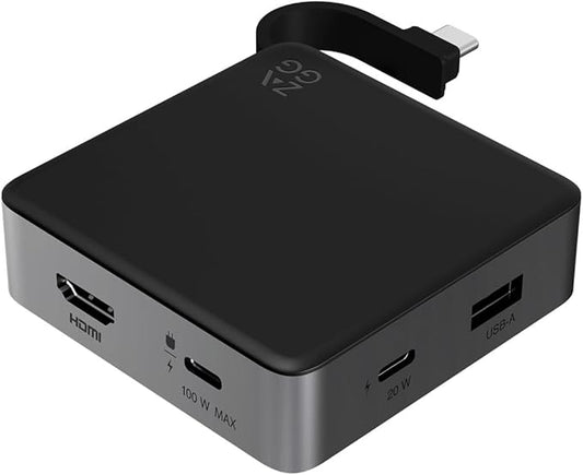 ZAGG 4-Port Hub - Versatile USB-C PD, USB-A HDMI Adapter, High-Speed Charging & 4K Display Support, Compact for Travel, Compatible with Windows, macOS, iPadOS, ChromeOS, Android